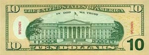 billete 10 dolares reverso billete 10 dolares reverso