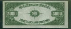 billete 5000 dolares reverso billete 5000 dolares reverso